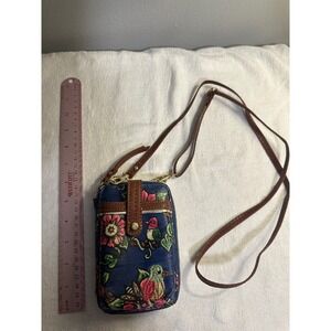 Sakroots Crossbody‎ Bag Zip Floral/Birds Wallet Phone Case